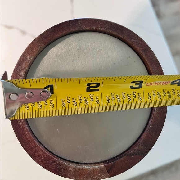 Crate & Barrel Walnut 6” Pillar Stand - Picture 4 of 4